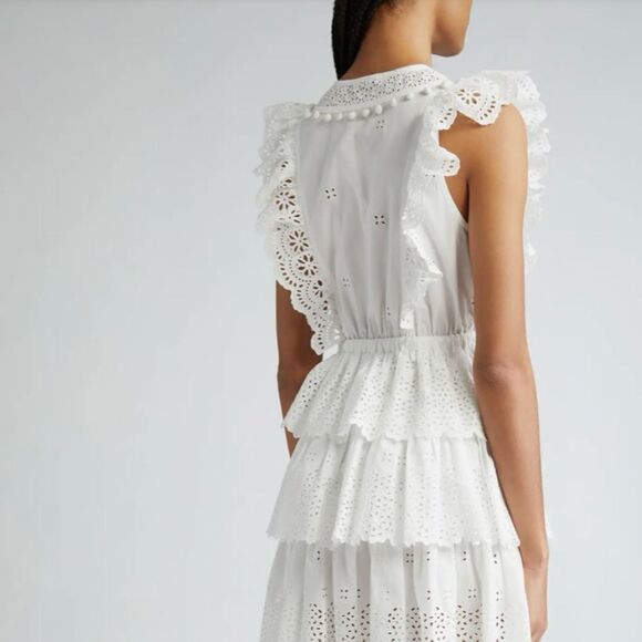 Ulla Johnson White Lace Eyelet Dress - Picture 6 of 7